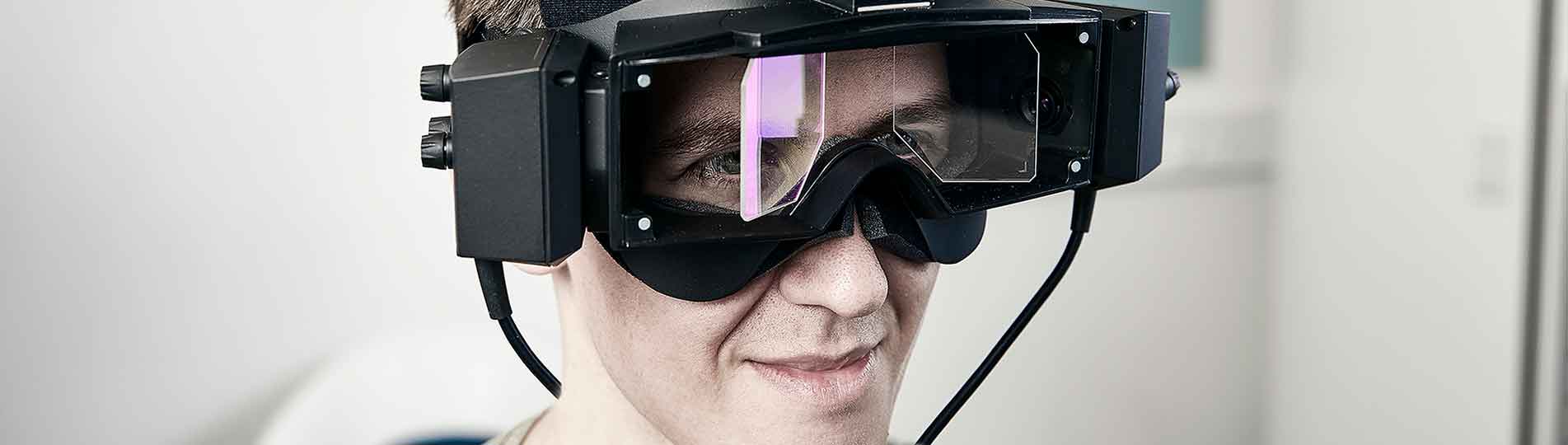 Man wearing VNG goggles